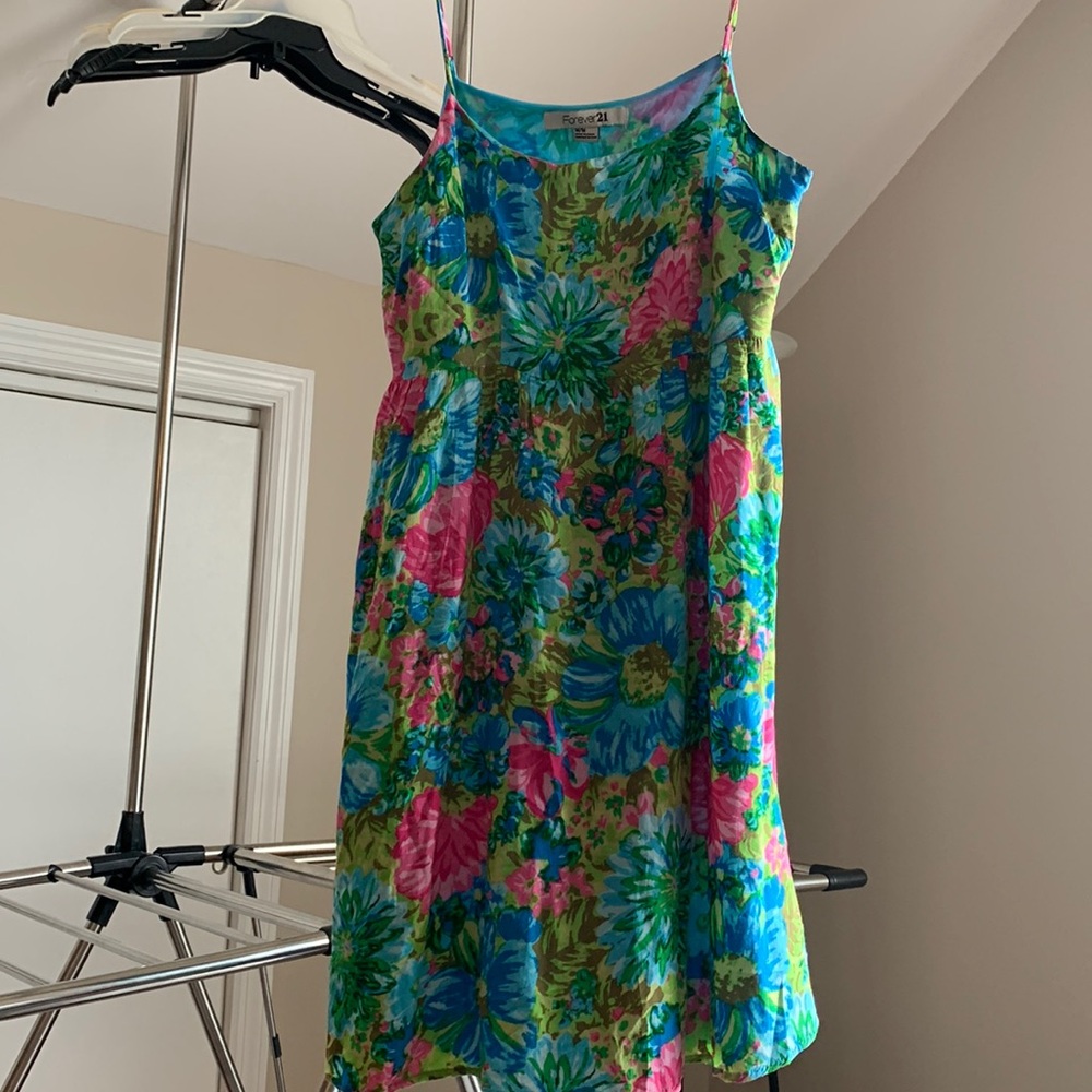 Forever 21 spring floral print slip dress Women's Size M
